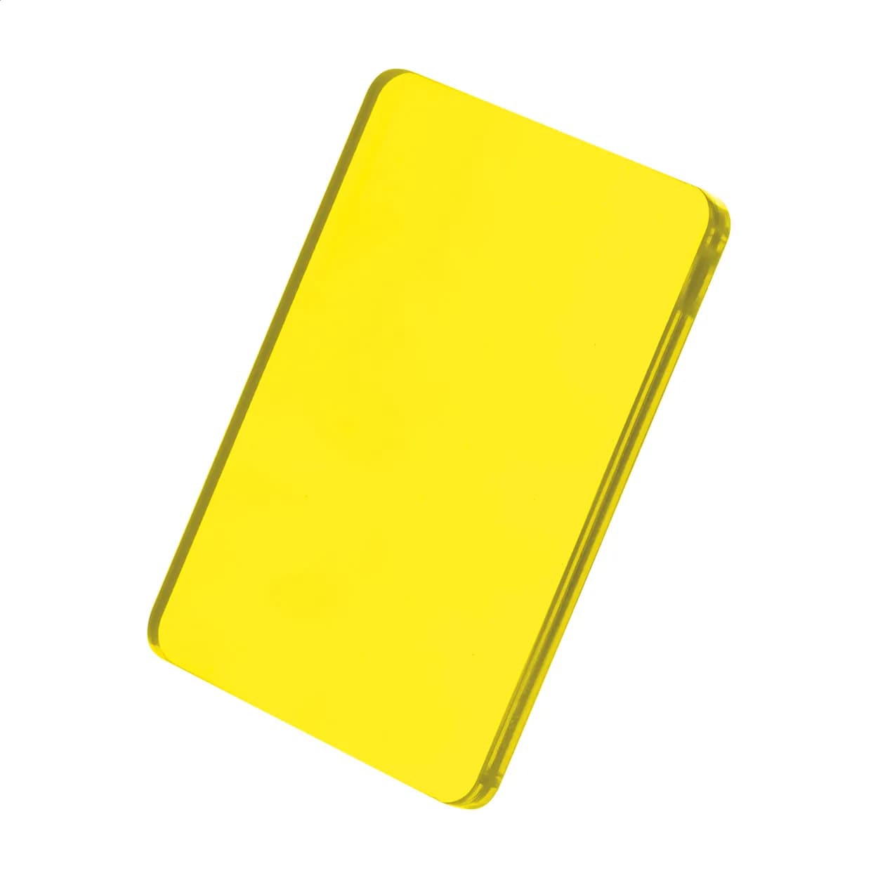 Schlüsselanhänger in Sonderform - CreaFob - gelb/transparent (-02T)