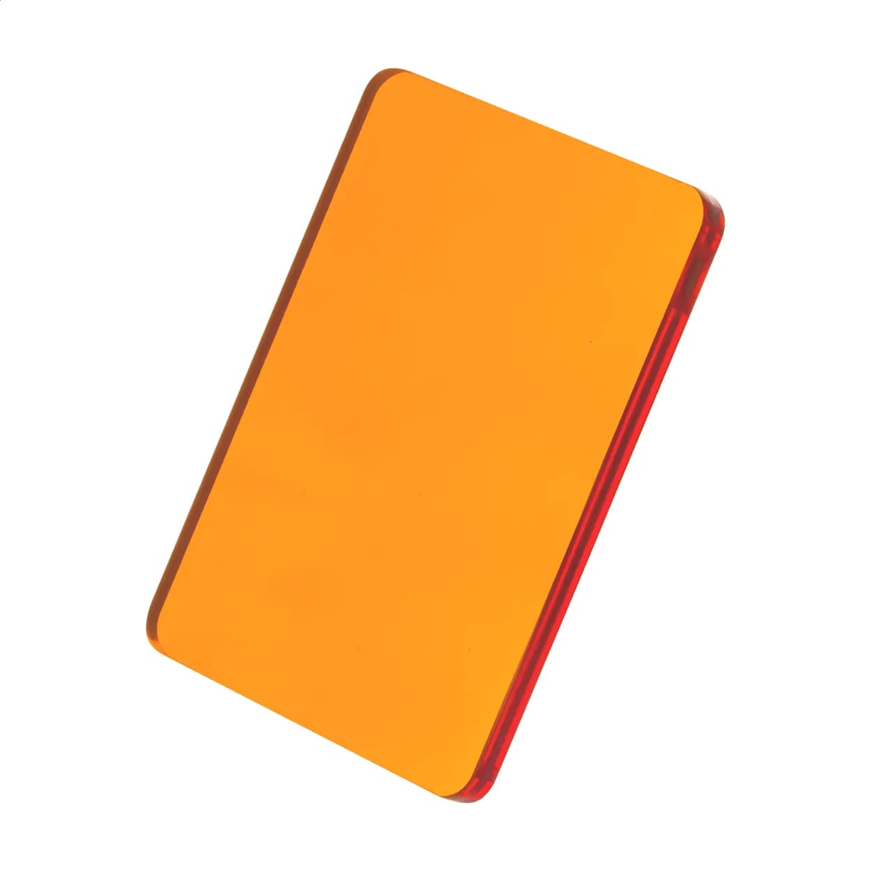 Schlüsselanhänger in Sonderform - CreaFob - orange/transparent (-03T)