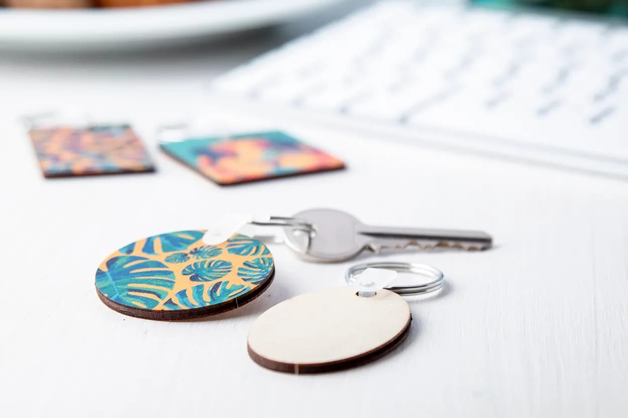 Schlüsselanhänger - Woody A - natur