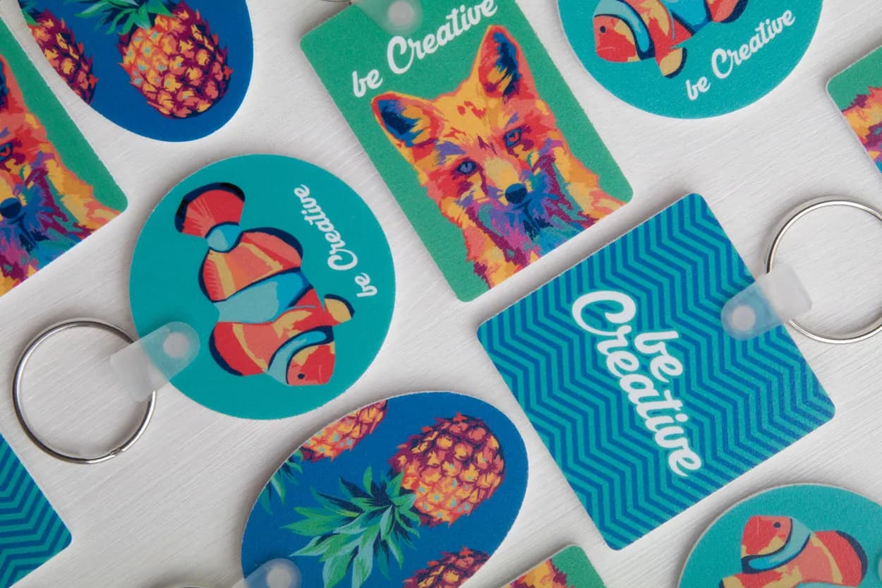 Schlüsselanhänger - Foamy B - weiß