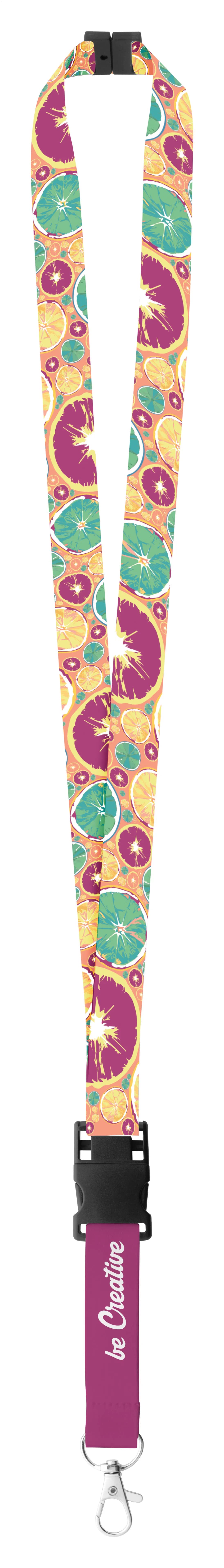 Lanyard Sublimationsdruck und Panikverschluss - Subyard USB Safe - weiß