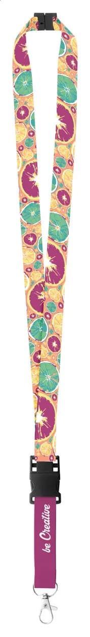 Lanyard Sublimationsdruck und Panikverschluss - Subyard USB Safe - weiß