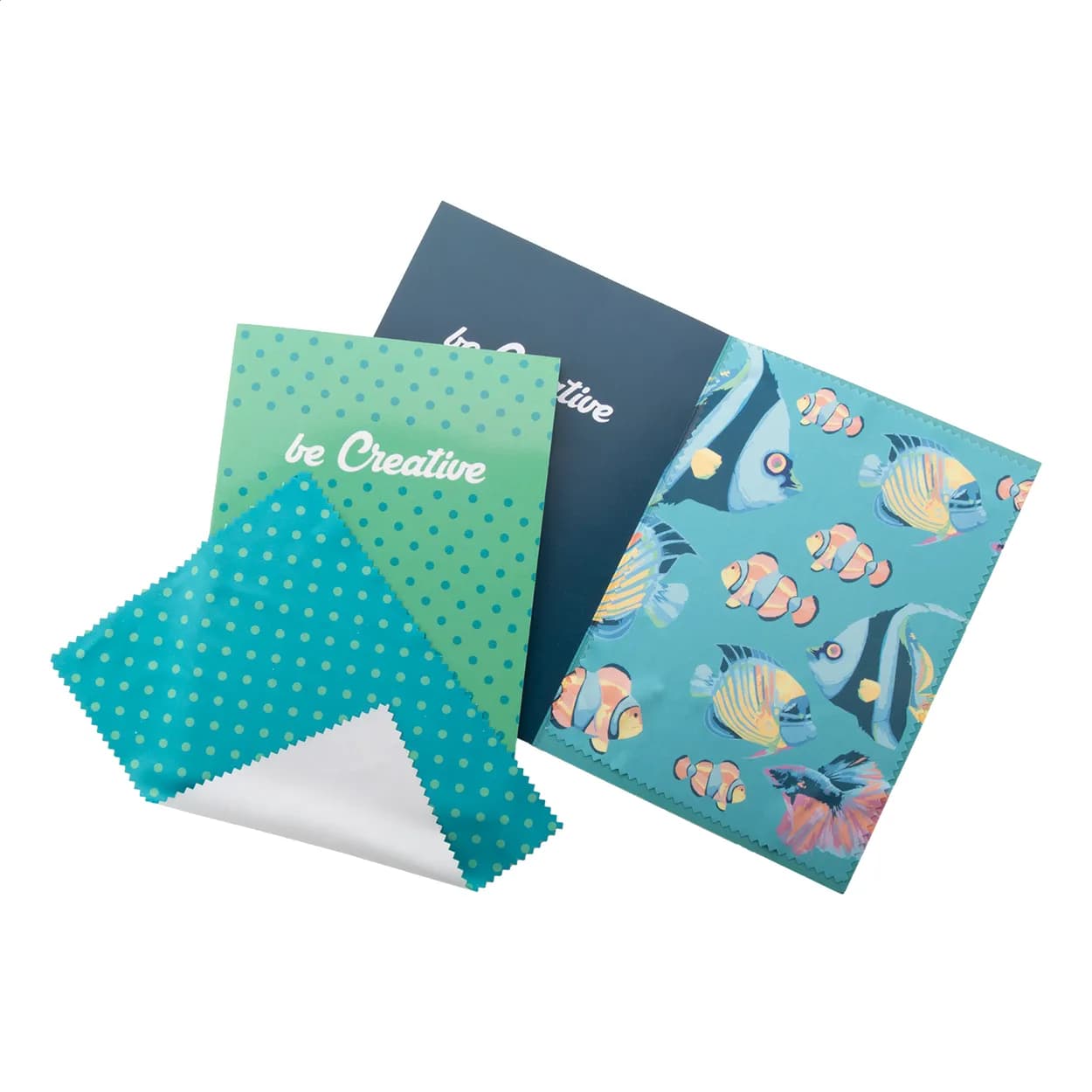 Postkarte mit Brillenreinigungstuch - Dioptry Mail - weiß