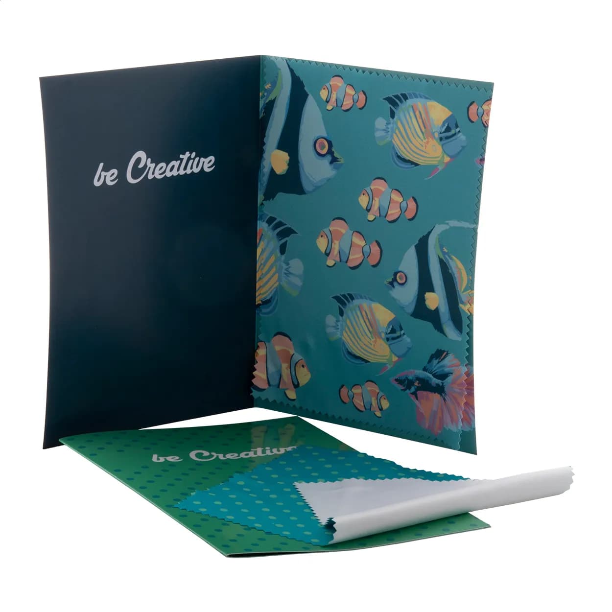 Postkarte mit Brillenreinigungstuch - Dioptry Mail - weiß