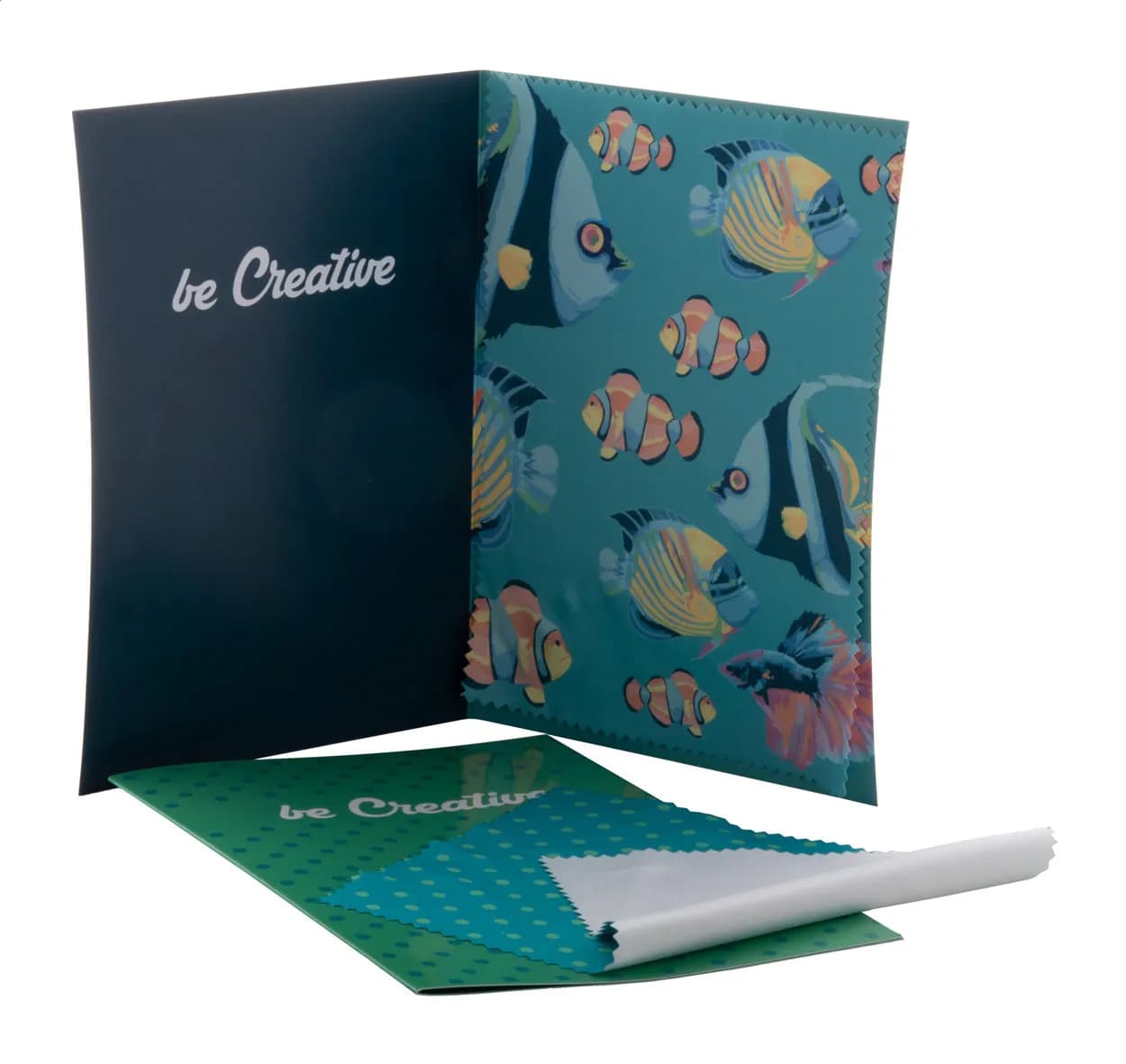 Postkarte mit Brillenreinigungstuch - Dioptry Mail - weiß