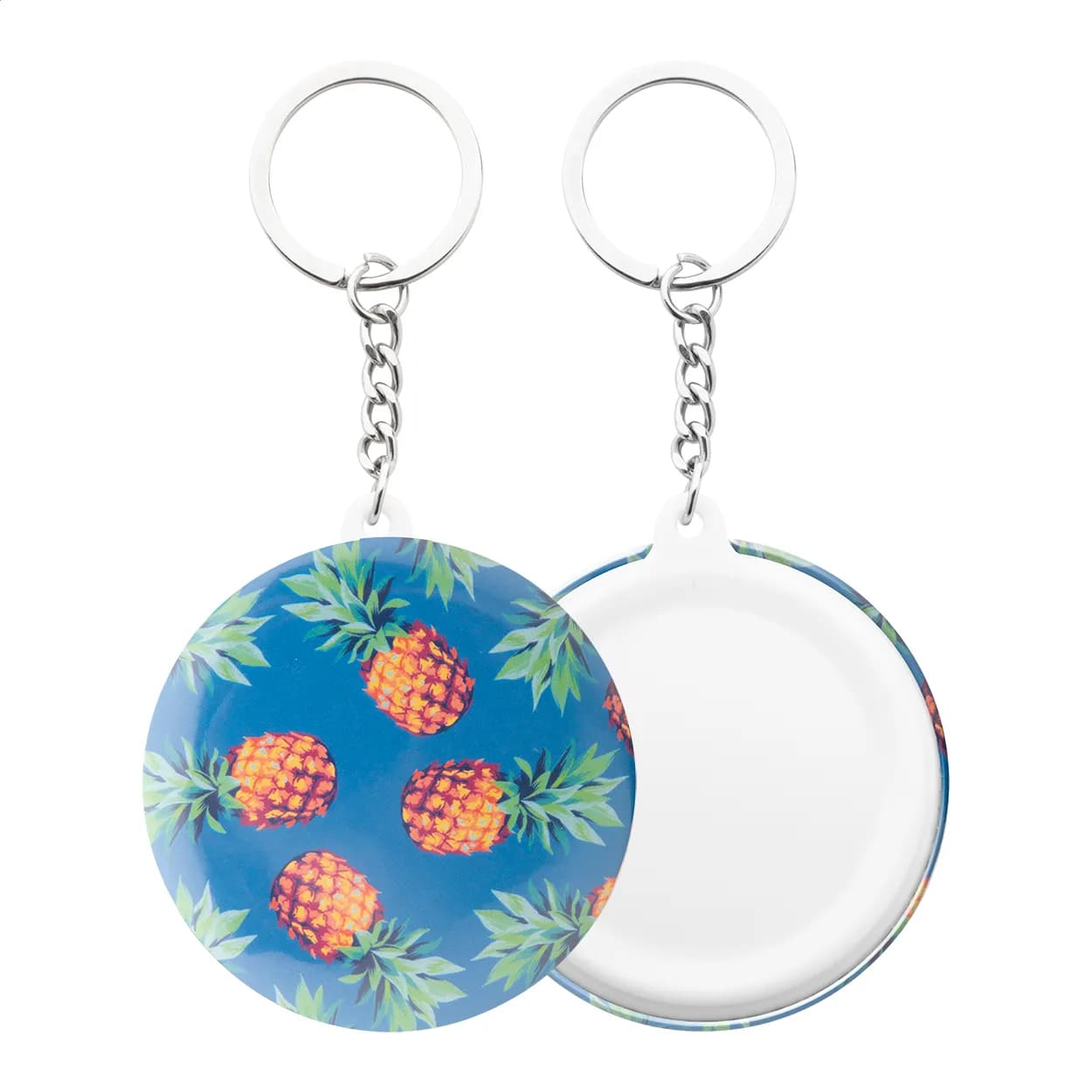 Button-Schlüsselanhänger - KeyBadge Mini - weiß