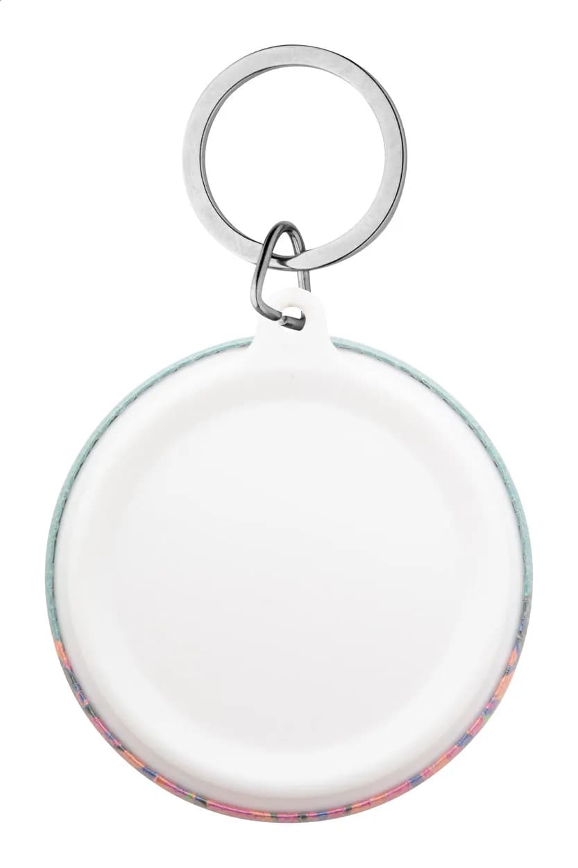 Button-Schlüsselanhänger - KeyBadge Maxi - weiß