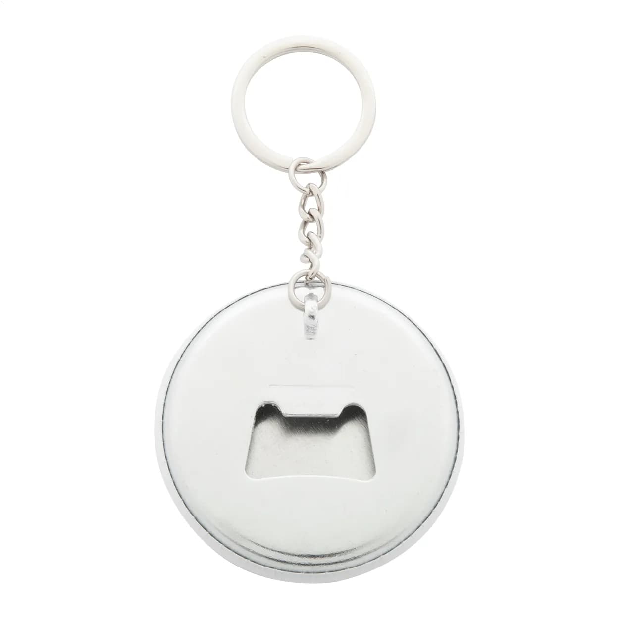 Button-Schlüsselanhänger - KeyBadge Bottle - silber