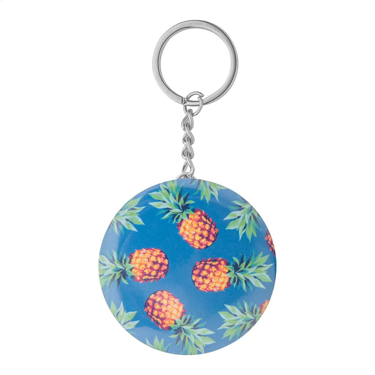 Button-Schlüsselanhänger - KeyBadge Bottle - silber