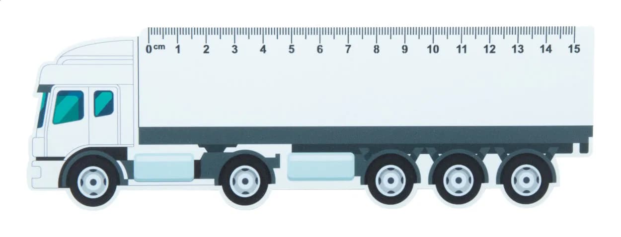 Lineal LKW, 15 cm - Trucker 15 - weiß