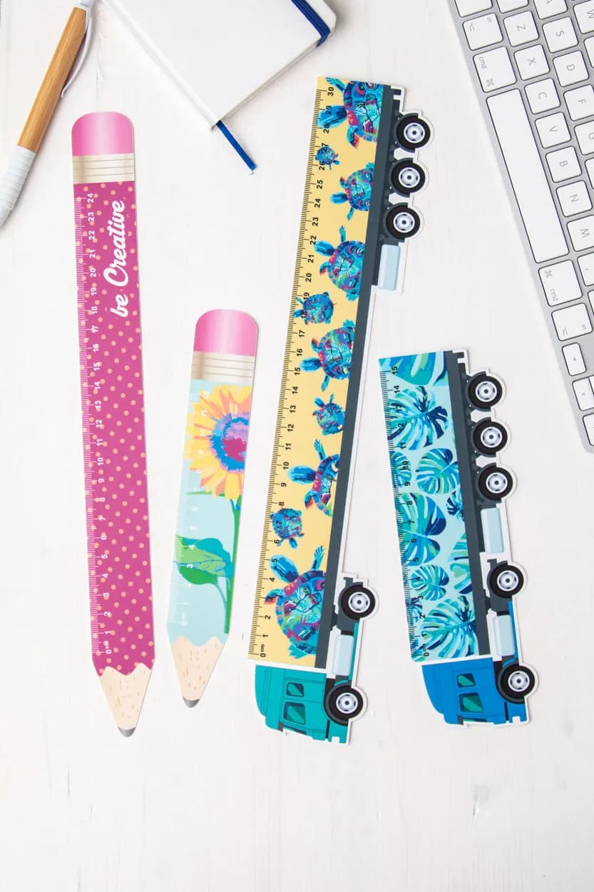 12 cm Lineal, Bleistift - Sharpy 12 - weiß