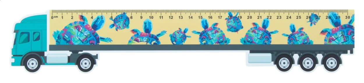 Lineal LKW, 30 cm - Trucker 30 - weiß