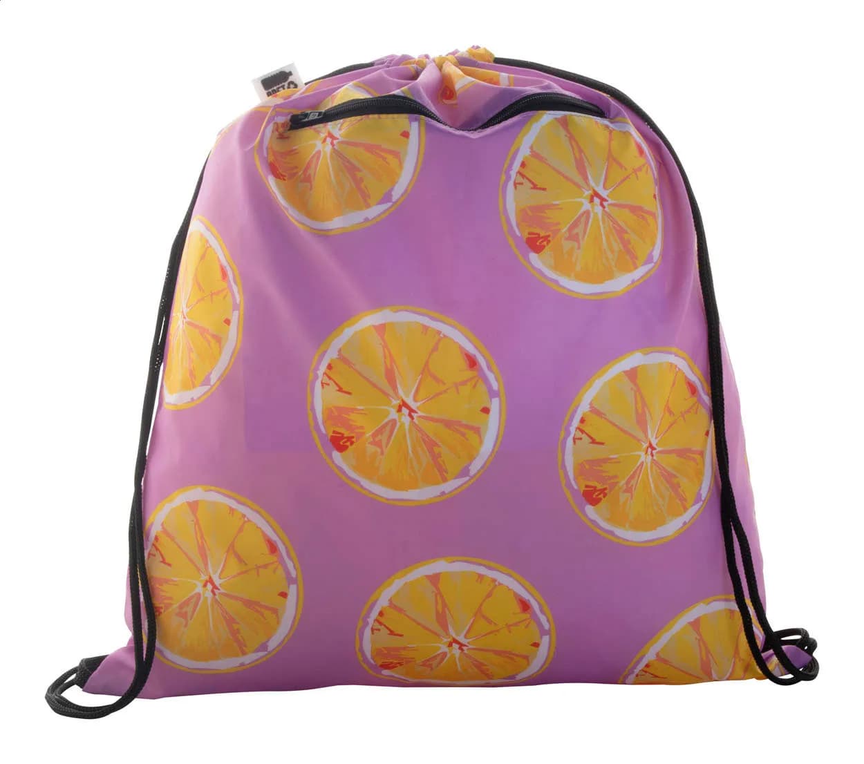 Individueller Turnbeutel - CreaDraw Zip RPET - schwarz (-10)