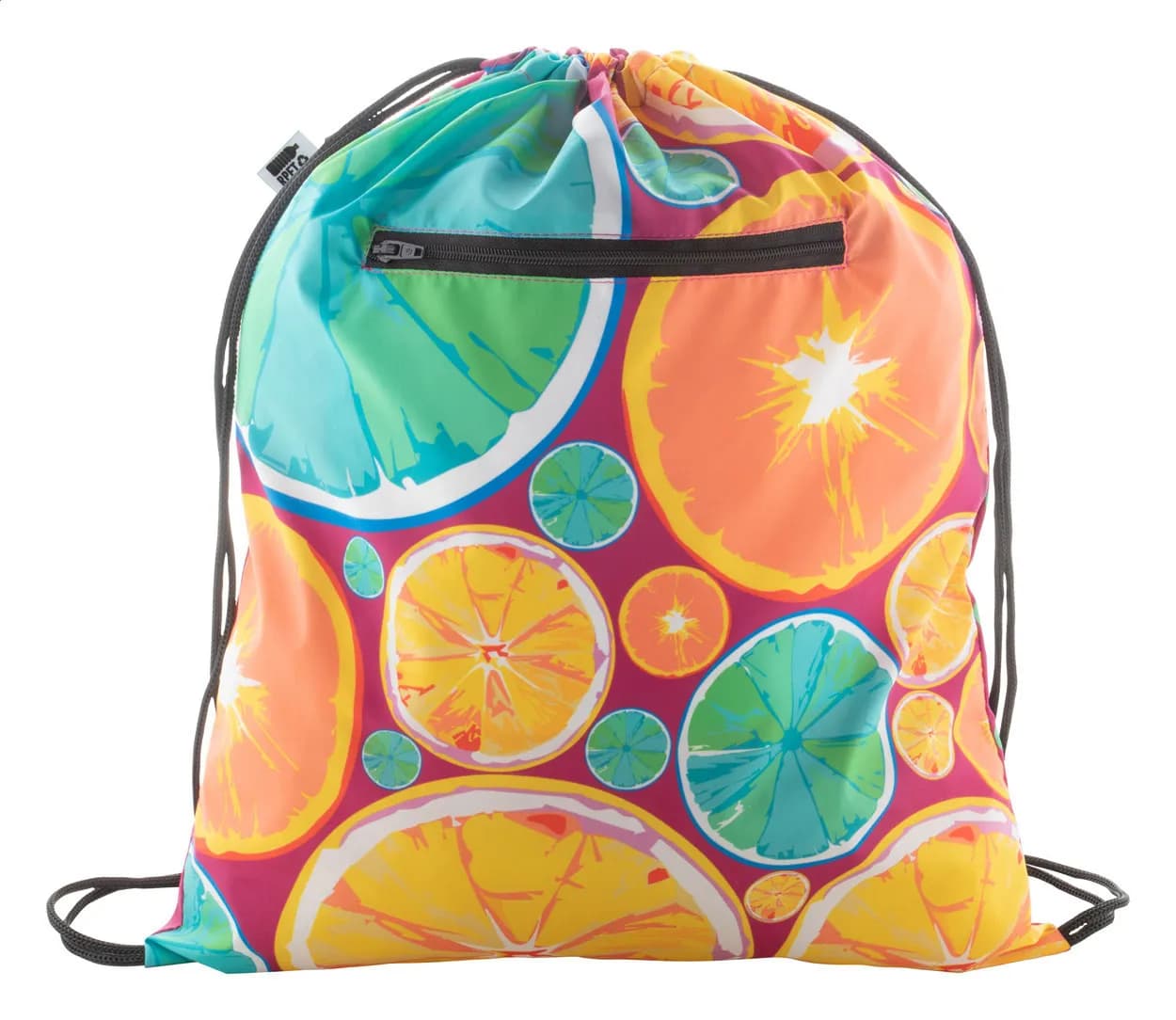 Individueller Turnbeutel - CreaDraw Zip RPET - schwarz (-10)