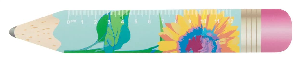 12 cm Lineal, Bleistift - Sharpy 12 - weiß