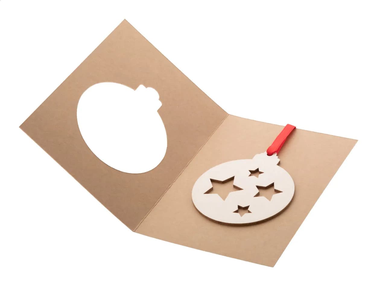 Weihnachtskarte, Stern - TreeCard Eco - natur (-B)