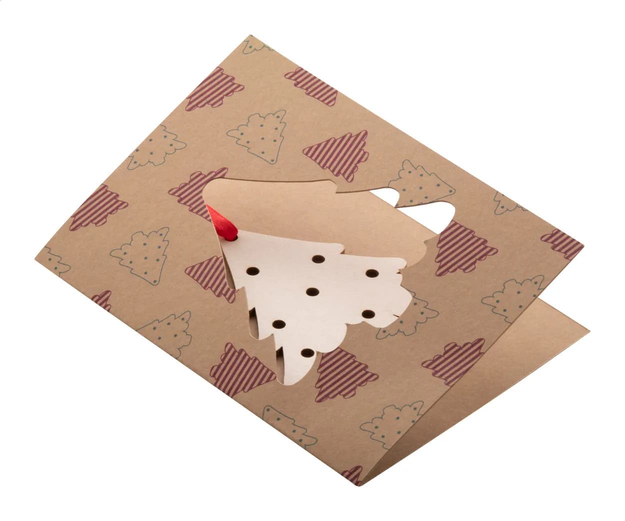 Weihnachtskarte, Stern - TreeCard Eco - natur (-C)