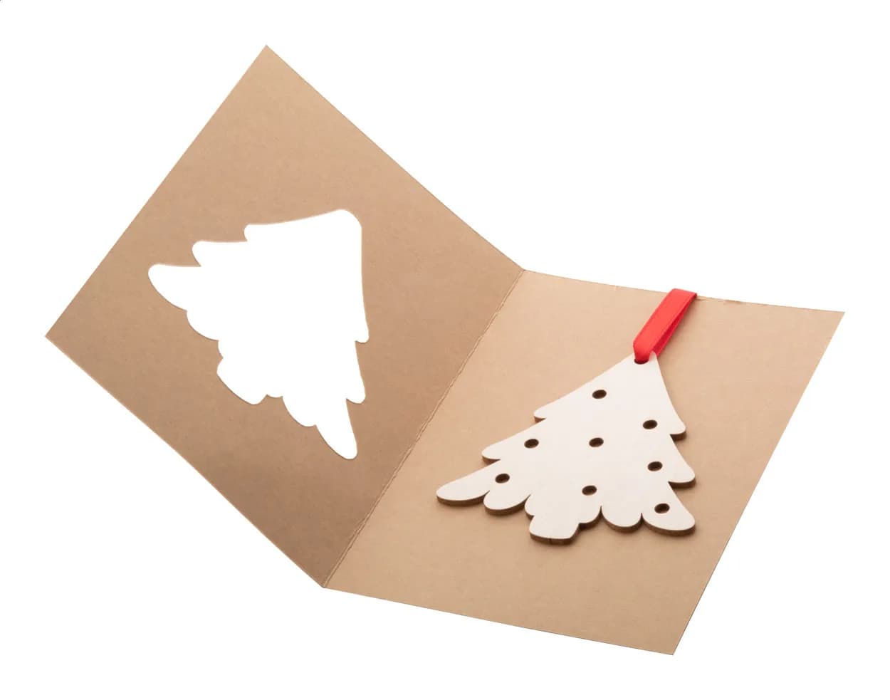 Weihnachtskarte, Stern - TreeCard Eco - natur (-C)