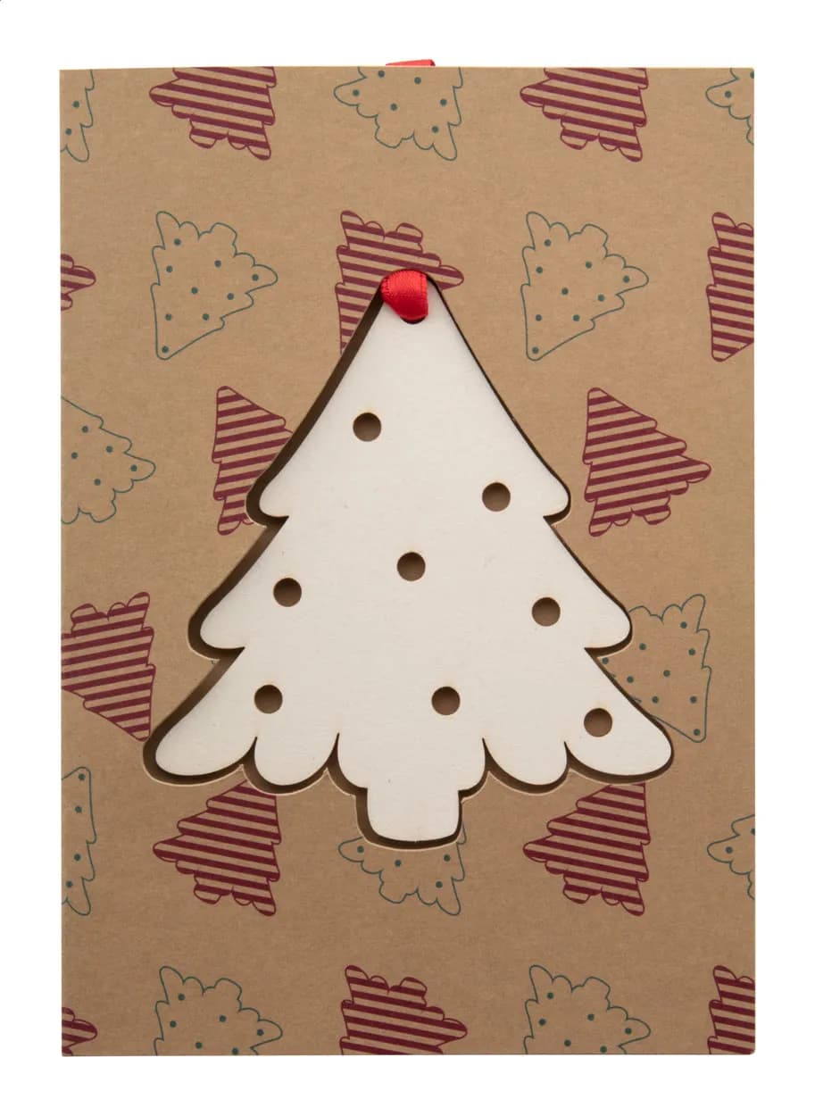 Weihnachtskarte, Stern - TreeCard Eco - natur (-C)