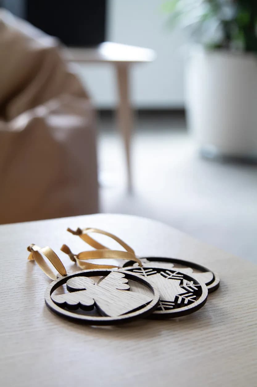 Weihnachtsbaumschmuck, Snowflake - Lundamo - natur (-A)