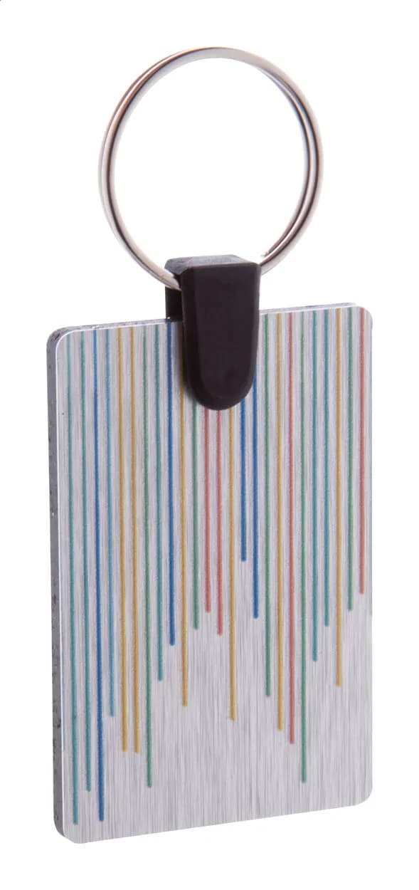 Schlüsselanhänger (rechteckig) - Aluudy D - silber