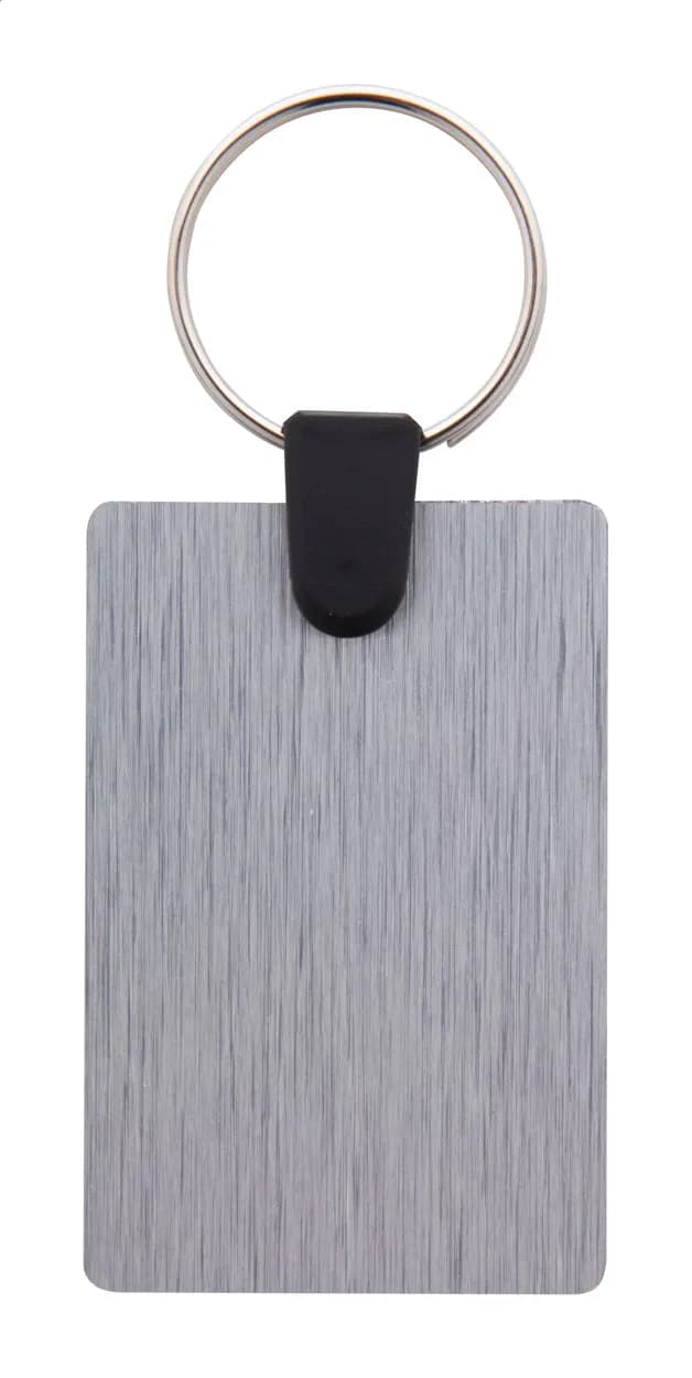 Schlüsselanhänger (rechteckig) - Aluudy D - silber