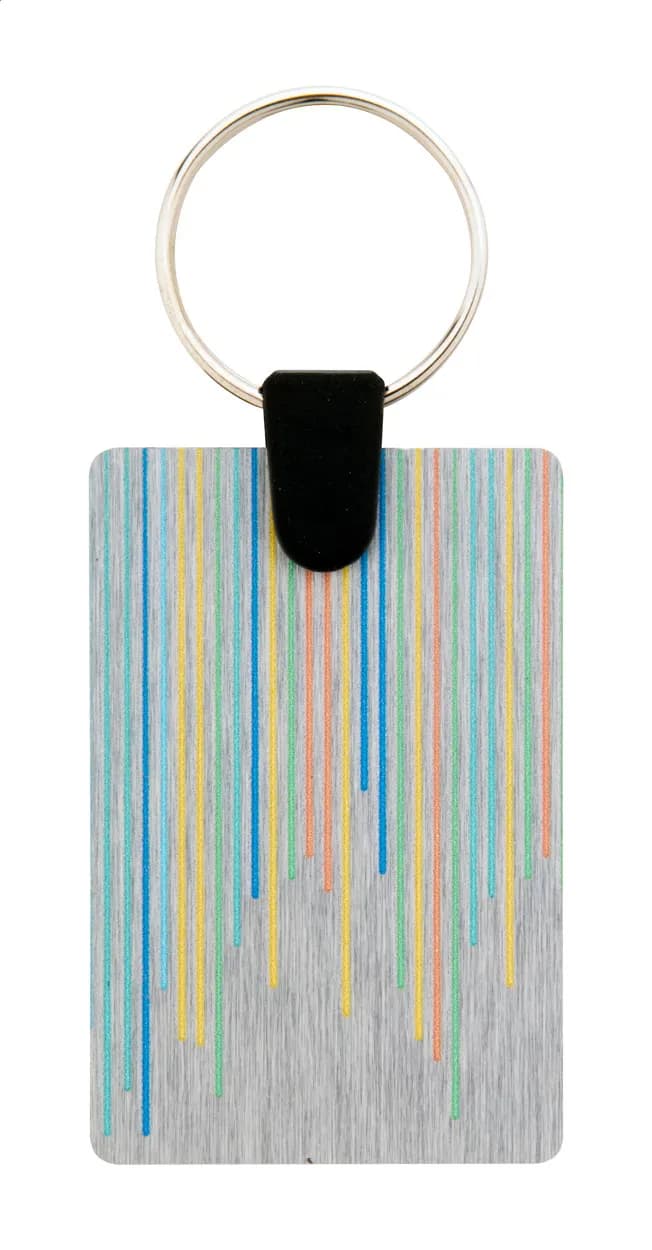 Schlüsselanhänger (rechteckig) - Aluudy D - silber