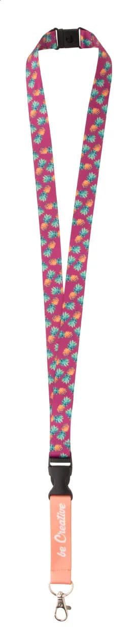 Individuelles Sublimationslanyard - Subyard C Safe RPET - weiß