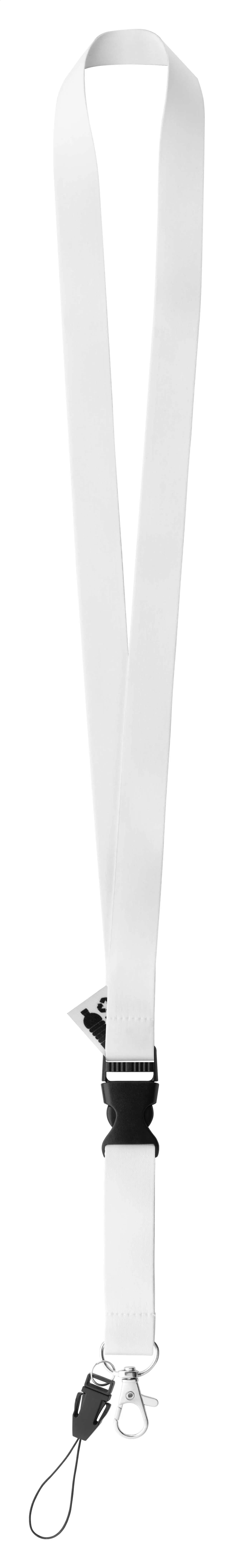 Individuelles Sublimationslanyard - Subyard D RPET - weiß