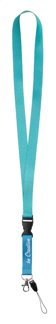 Individuelles Sublimationslanyard - Subyard D RPET - weiß