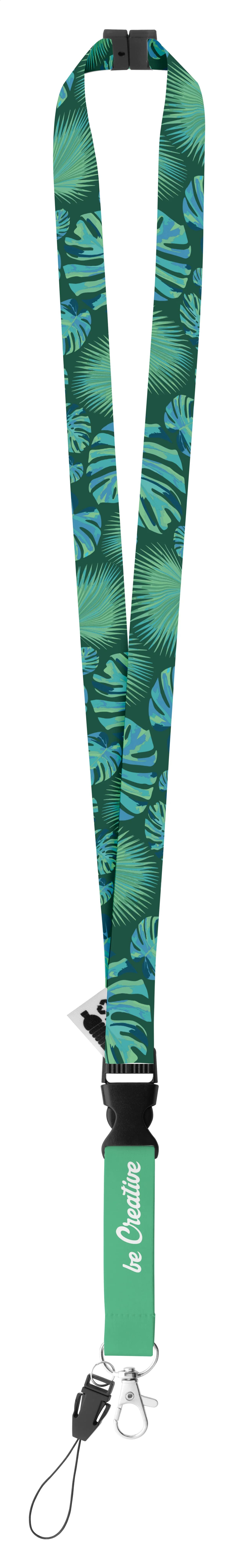 Individuelles Sublimationslanyard - Subyard D Safe RPET - weiß