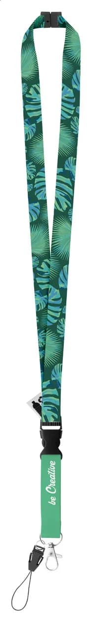 Individuelles Sublimationslanyard - Subyard D Safe RPET - weiß