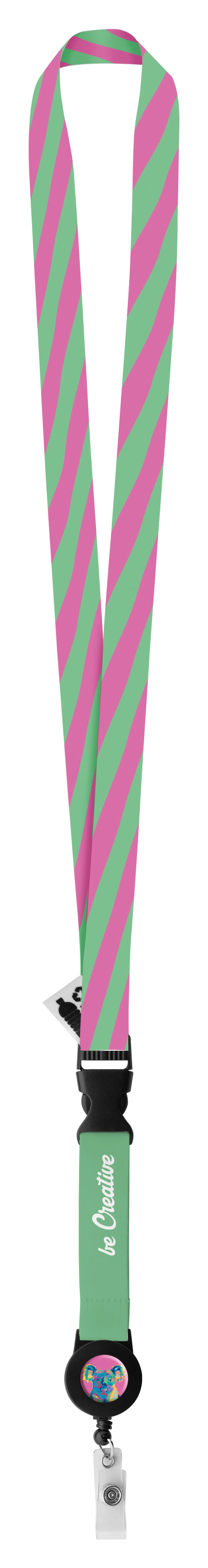 Individuelles Sublimationslanyard - Subyard YoYo B RPET - weiß