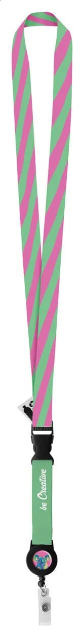 Individuelles Sublimationslanyard - Subyard YoYo B RPET - weiß