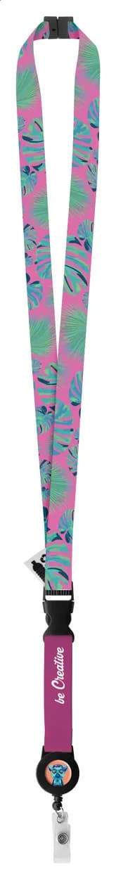 Individuelles Sublimationslanyard - Subyard YoYo B Safe RPET - weiß