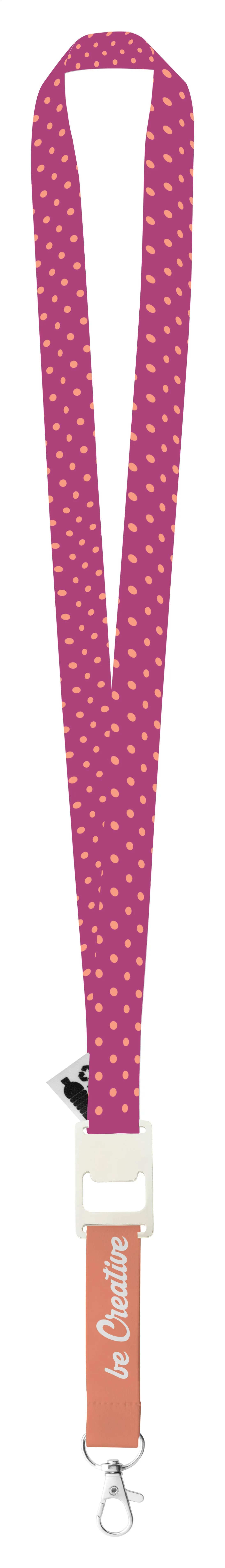 individuelles Sublimationslanyard - Subyard Drink RPET - weiß