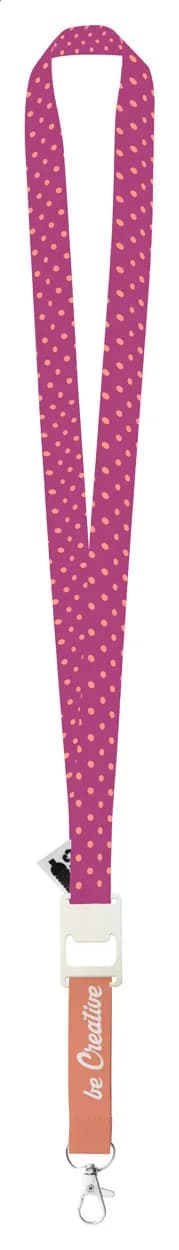 individuelles Sublimationslanyard - Subyard Drink RPET - weiß