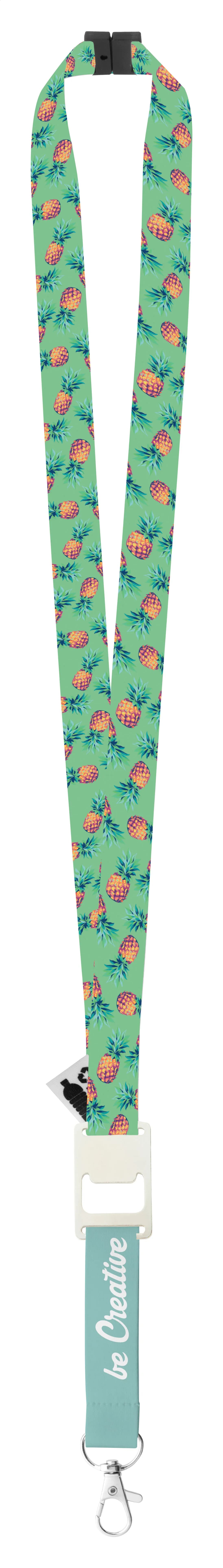 individuelles Sublimationslanyard - Subyard Drink Safe RPET - weiß