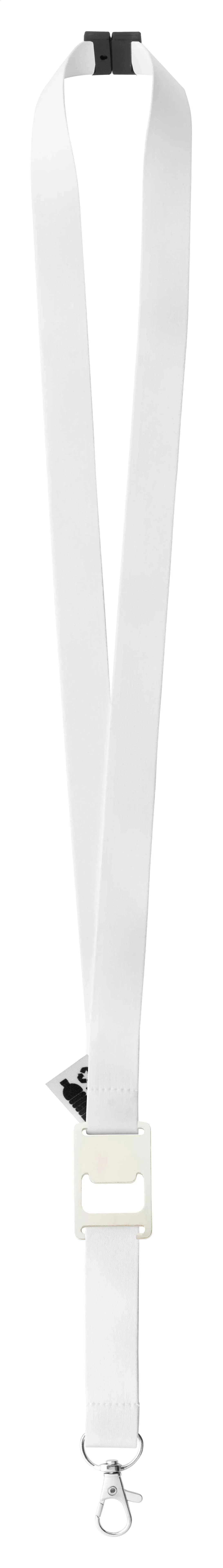 individuelles Sublimationslanyard - Subyard Drink Safe RPET - weiß