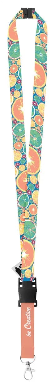 Individuelles Sublimationslanyard - Subyard USB Safe RPET - weiß