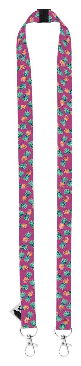 Individuelles Sublimationslanyard - Subyard Double Safe RPET - weiß