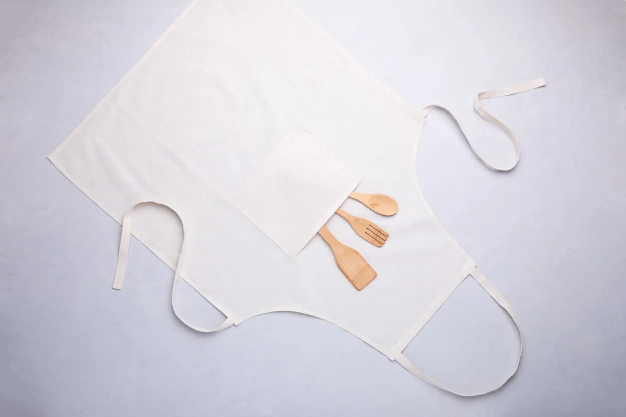 Baumwoll-Schürze - Crudo - beige