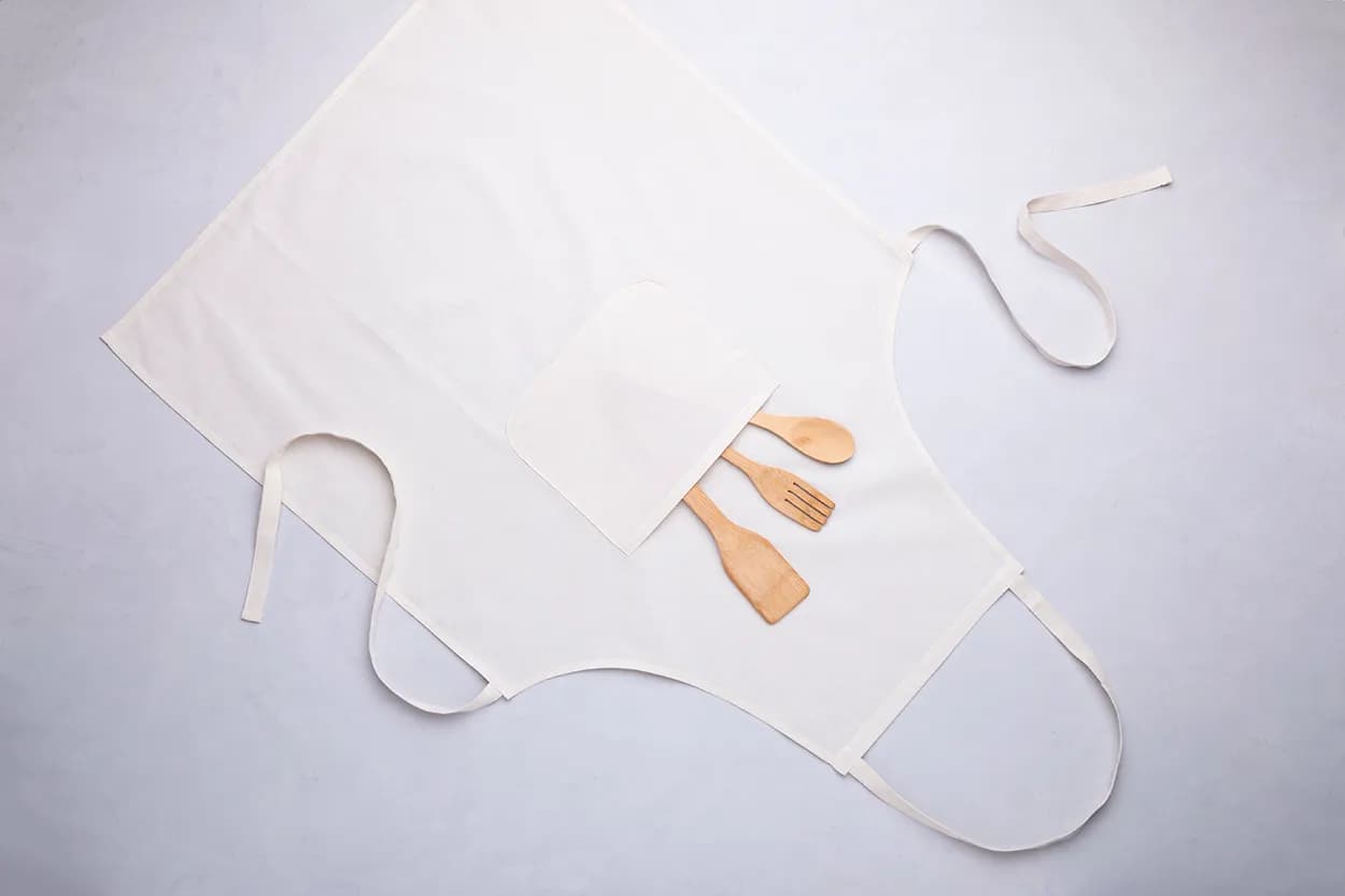 Baumwoll-Schürze - Crudo - beige