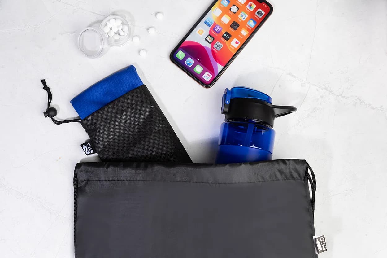 RPET Turnbeutel - Redraw - schwarz (-10)