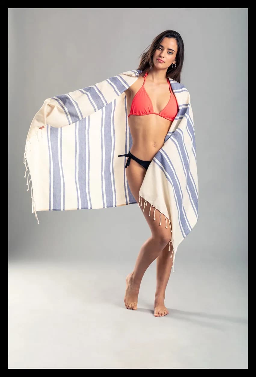 Strandtuch - Hermosa - blau (-06)