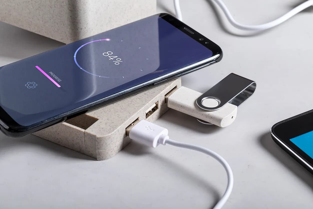 Multifunktionaler Stifteköcher - Ampdesk - beige (-00)