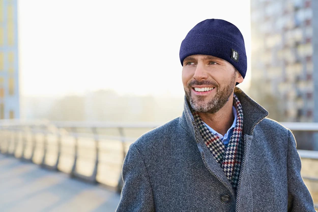 Wintermütze aus RPET - Peaky - dunkelblau (-06A)