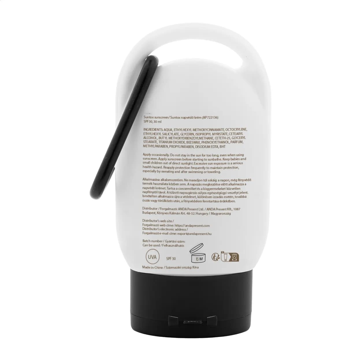 Sonnencreme - Suntox - schwarz (-10)