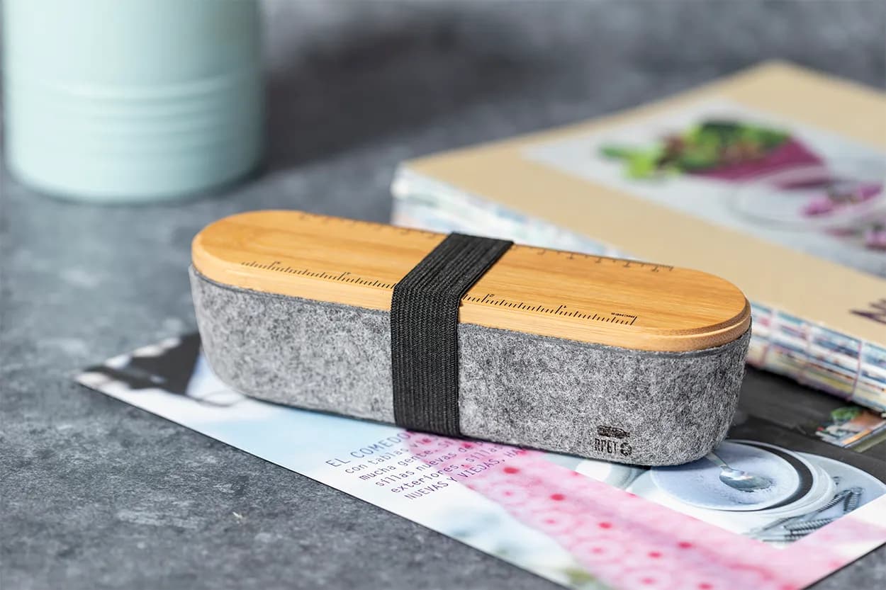 RPET Stifteetui - Decora - grau