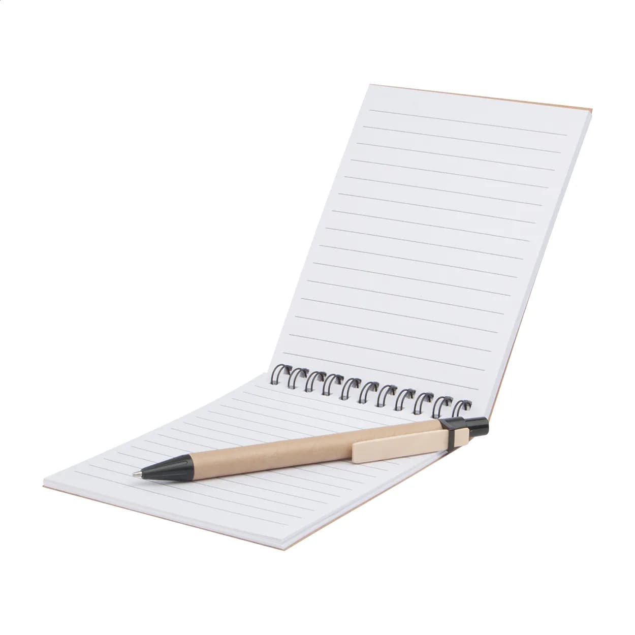 Notizblock mit Kugelschreiber - Negundo - natur
